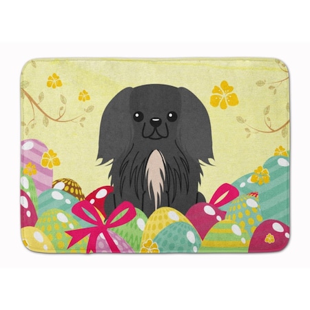 Carolines Treasures Easter Eggs Pekingnese Black Machine Washable Memory Foam Mat BB6107RUG